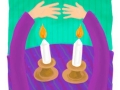 shabbat shalom candles
