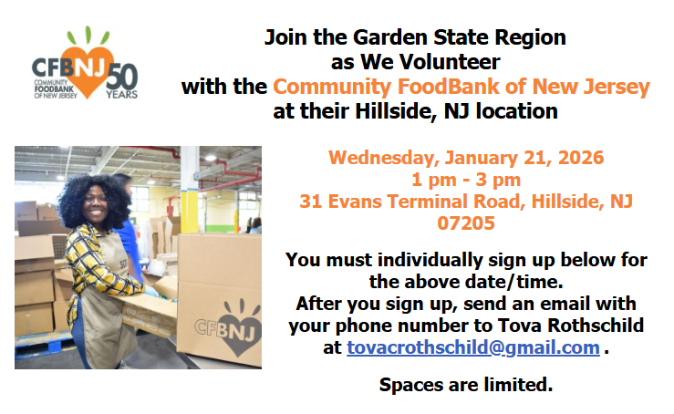 Volunteer at Community Food Bank of NJ in Hillside - Wednesday, January 21, 2026