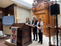 r-l: Adele-Weinstein & Rivy Blass, Conference Co-Chairs, Marilyn Cohen, outgoing President
